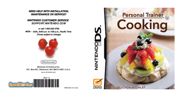 manual for Personal Trainer - Cooking